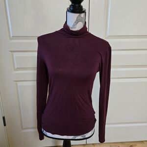 Dynamite Deep Burgundy Long Sleeve Top